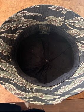 Obey Men's Tiger Stripe Camo Bucket Hat in Green and Black
